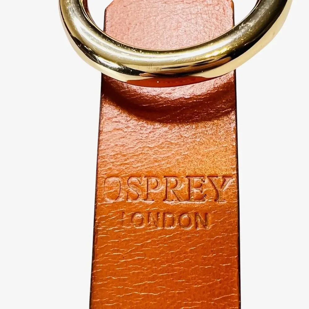 Osprey London Womens Skinny Mixed Braided Leather Belt Gold-Tone Buckle L 38/42